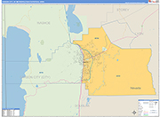 Carson City Metro Area Wall Map Basic Style